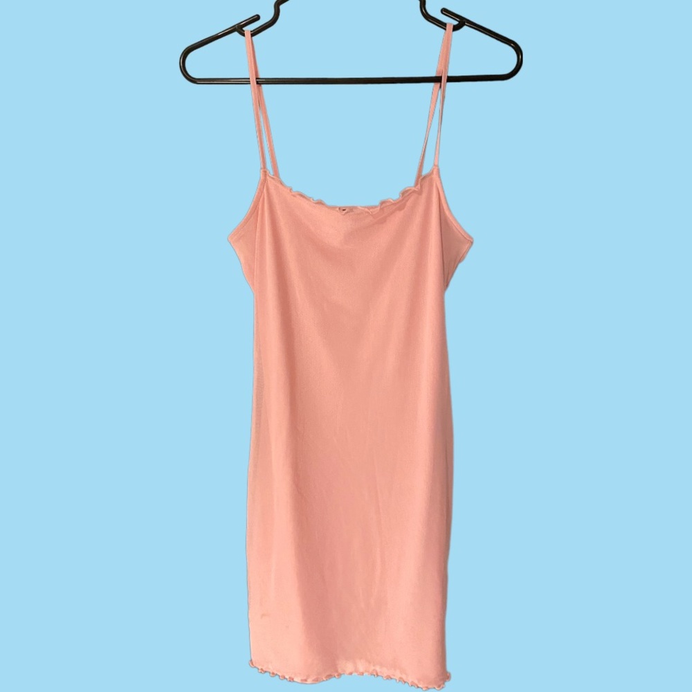 baby pink mini dress